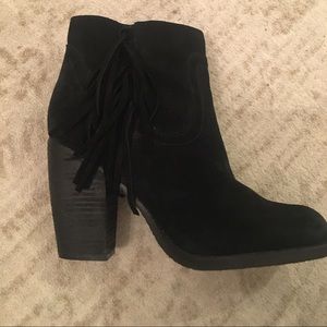 Black Fringe Bootie